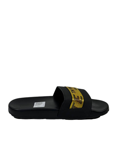 OFF-WHITE Industrial Belt Slides – Black/Yellow Edition ⚫🟡🔥