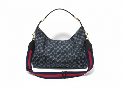 GUCCI GG Denim Shoulder Bag 💙✨ | Web Strap Street Luxury