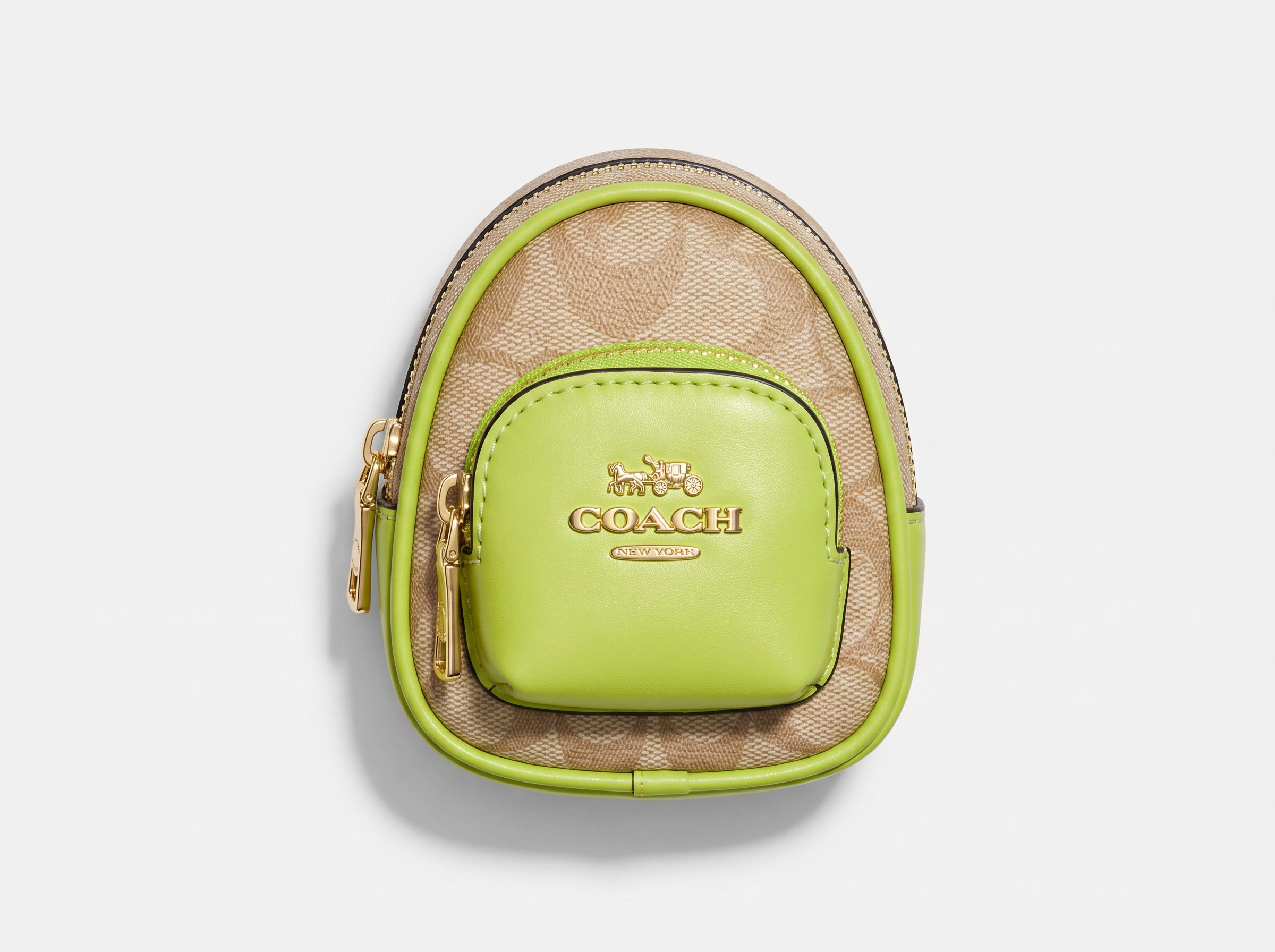 🎒 COACH Mini Backpack Bag Charm Keychain – Signature Designer Accessory ✨