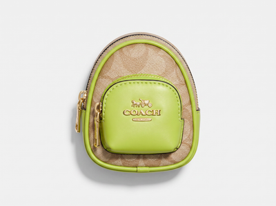 🎒 COACH Mini Backpack Bag Charm Keychain – Signature Designer Accessory ✨