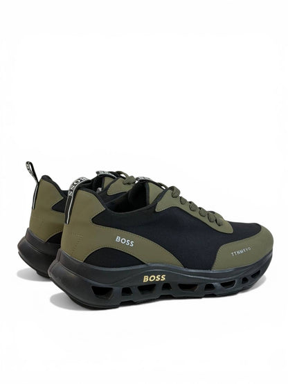 BOSS Two-Tone Sneakers 🖤🟢 | Sport Luxe Performance