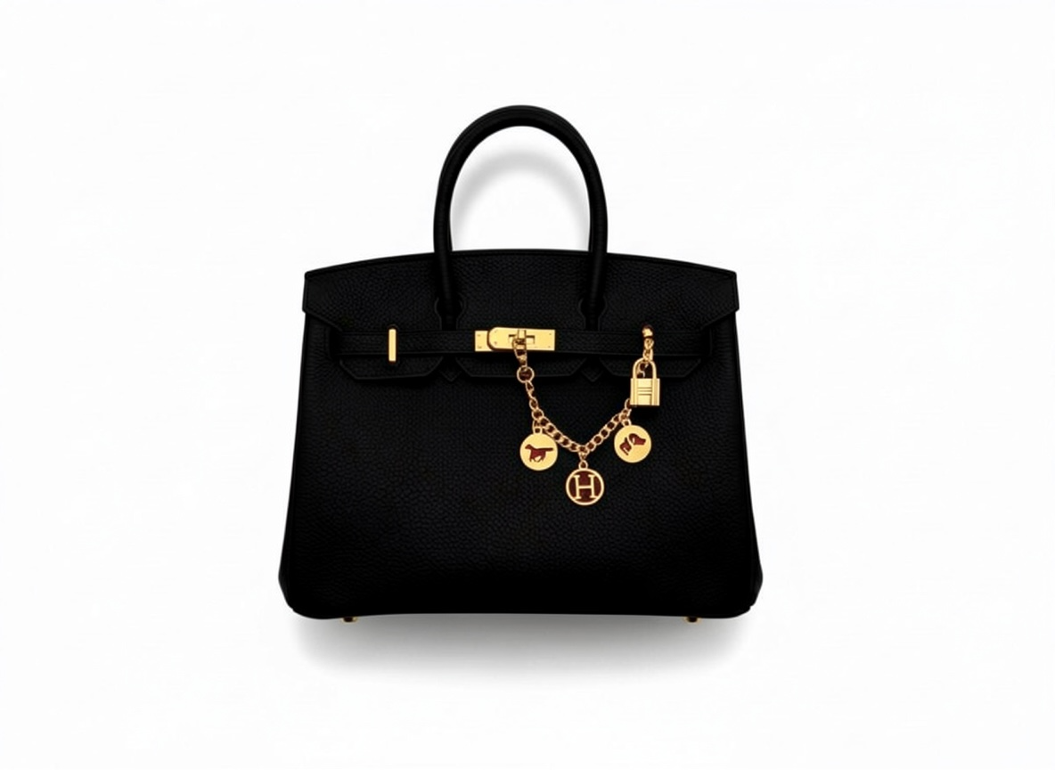 Hermès Birkin-Style Black Togo Leather Handbag 🖤✨
