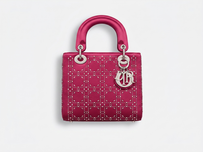 ✨ Dior Lady Dior Studded Mini Bag – Deep Ruby Edition ✨