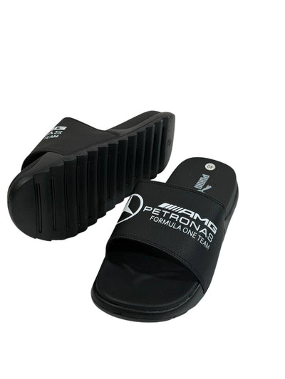 PUMA x AMG PETRONAS Slide Sandals – Black Edition 🖤🏁