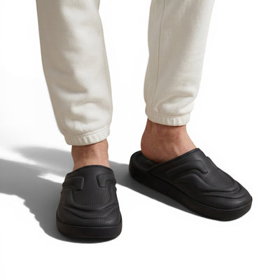 Prada Monolith Foam Slides – Black Minimal Luxury Comfort 🖤⚡