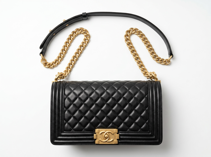 🖤 Chanel Boy Flap Bag – Classic Black Quilted Shoulder Bag