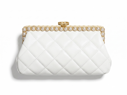 🤍 Chanel Pearl Royale Quilted Clutch 🤍