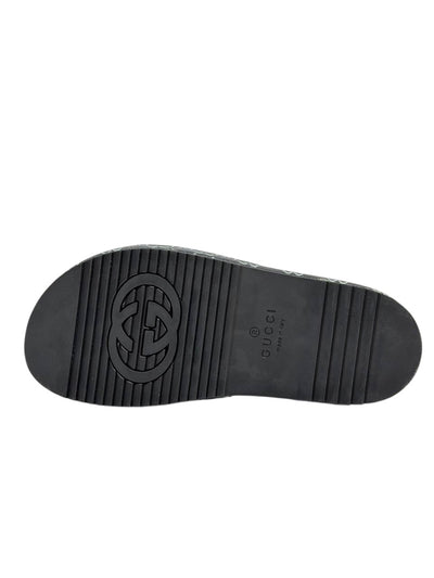 GUCCI GG Canvas Slide Sandals – Black Monogram Edition 🖤🌀