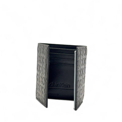 Calvin Klein Embossed Trifold Wallet – Monogram Edition