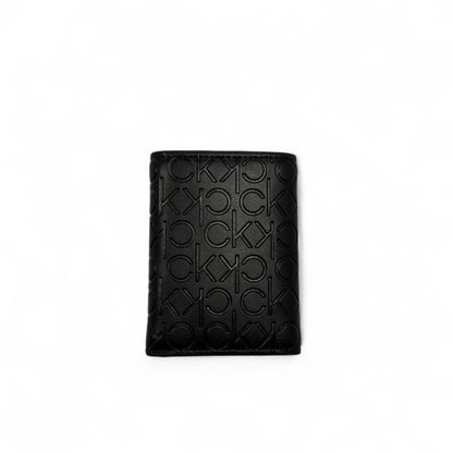 Calvin Klein Embossed Trifold Wallet – Monogram Edition 🖤🧩