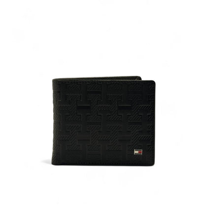 Tommy Hilfiger Embossed Monogram Wallet – Black H-Grid Edition 🖤🔳