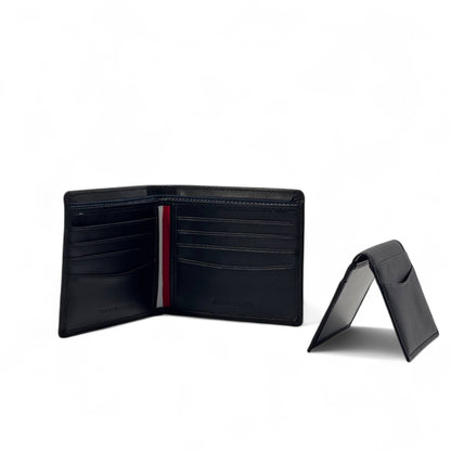 Tommy Hilfiger Embossed Monogram Wallet – Black H-Grid Edition 🖤🔳