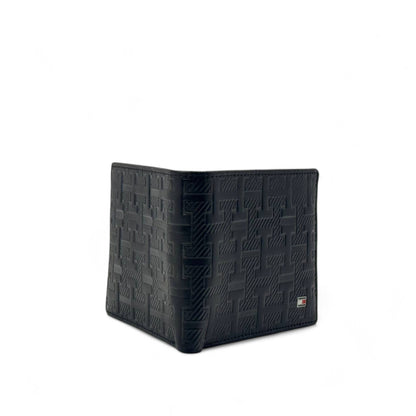 Tommy Hilfiger Embossed Monogram Wallet – Black H-Grid Edition 🖤🔳