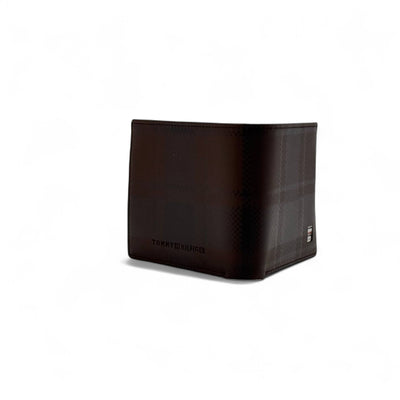 Tommy Hilfiger Brown Plaid Leather Wallet – Heritage Edition