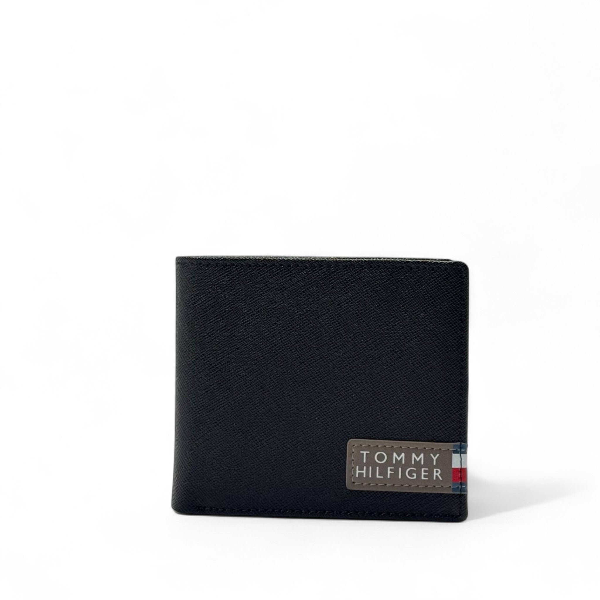 Tommy Hilfiger Black Wallet – Signature Patch Edition 🖤🧵🇺🇸