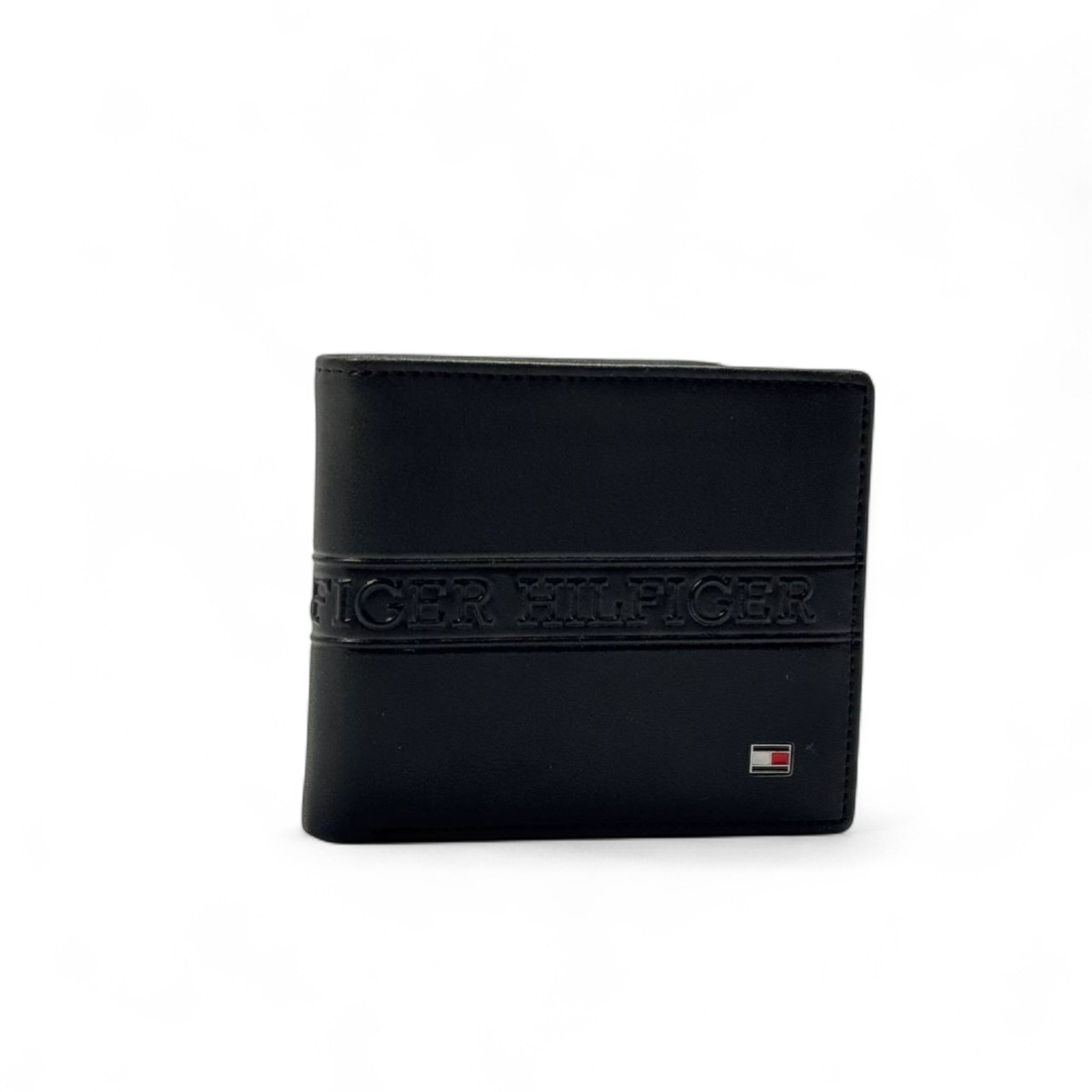 Tommy Hilfiger Black Leather Wallet – Embossed Signature Edition 🖤✨