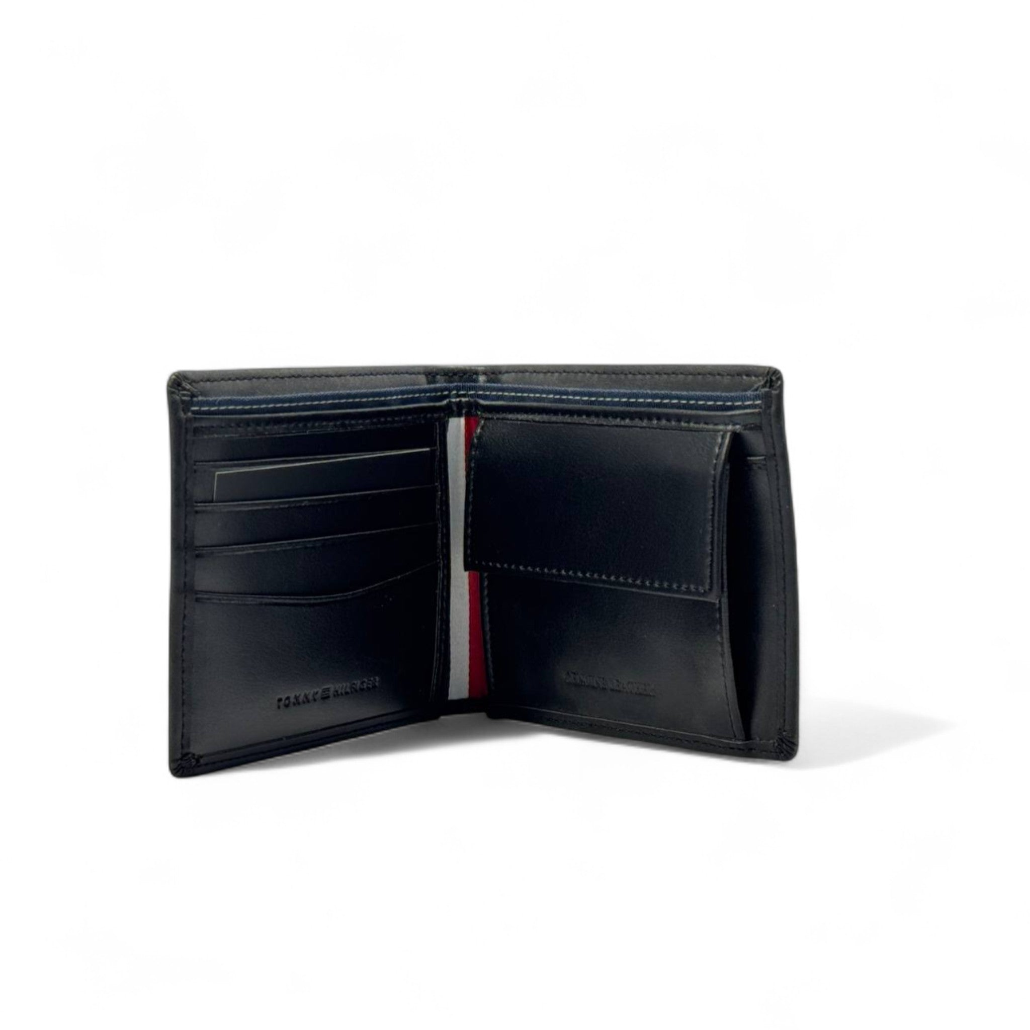 Tommy Hilfiger Black Leather Wallet – Embossed Signature Edition 🖤✨