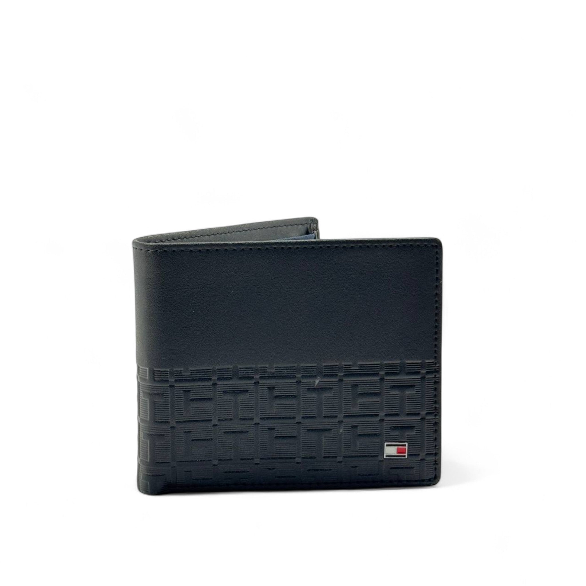 Tommy Hilfiger Geometric-Embossed Black Wallet 🖤🧩