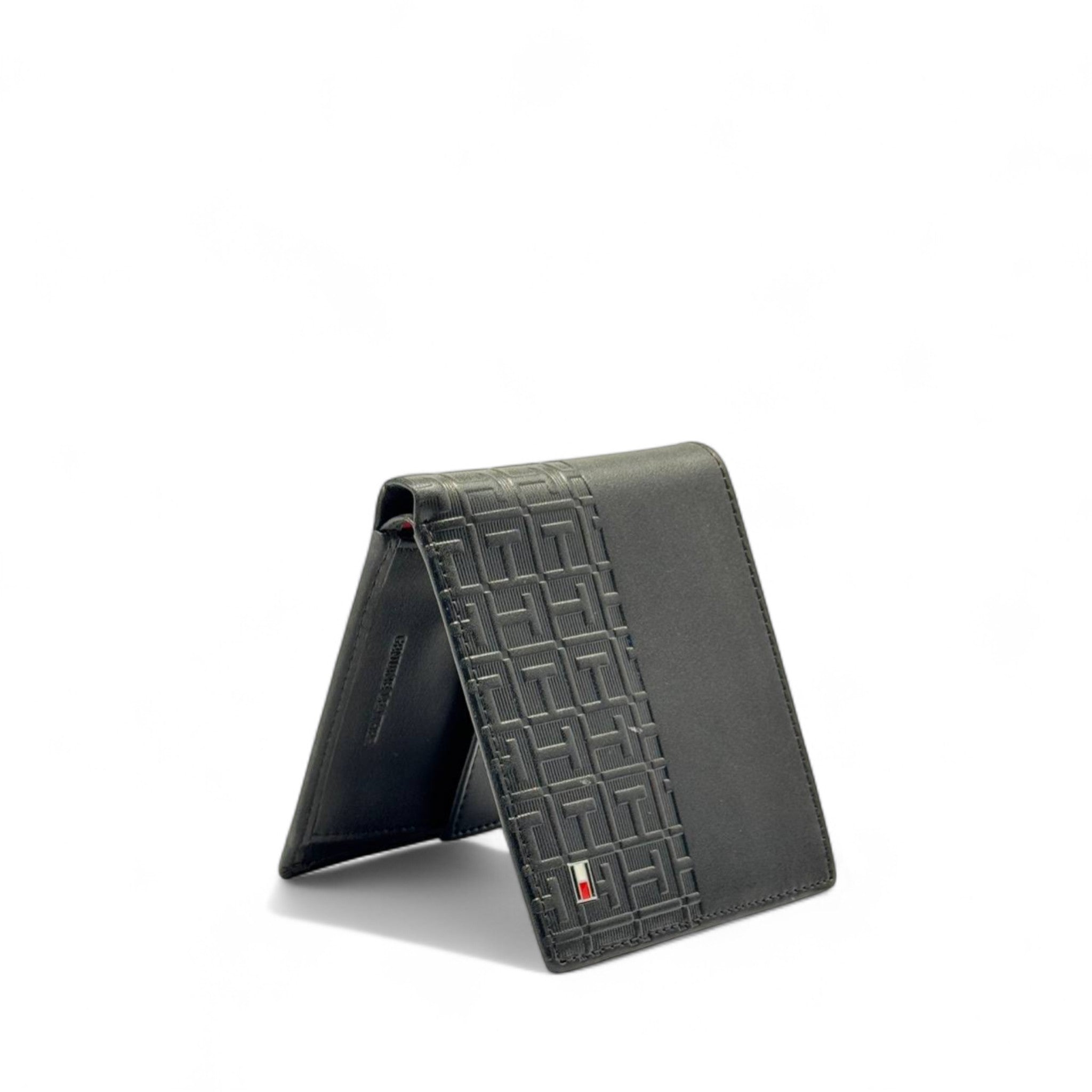 Tommy Hilfiger Geometric-Embossed Black Wallet 🖤🧩