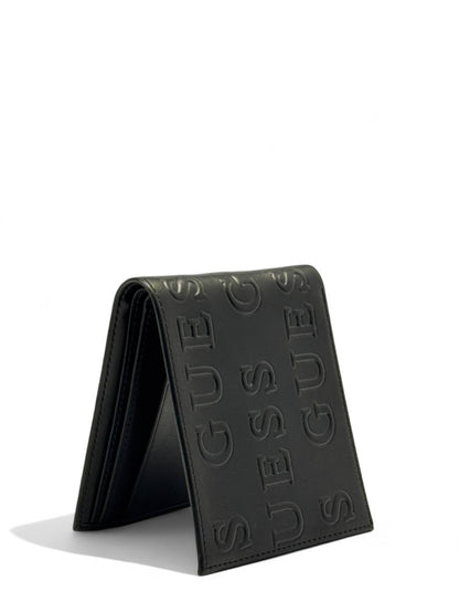 GUESS All-Over Embossed Black Leather Wallet 🖤✨