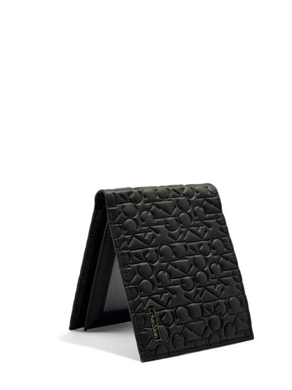 Calvin Klein Monogram Embossed Black Leather Wallet 🖤✨