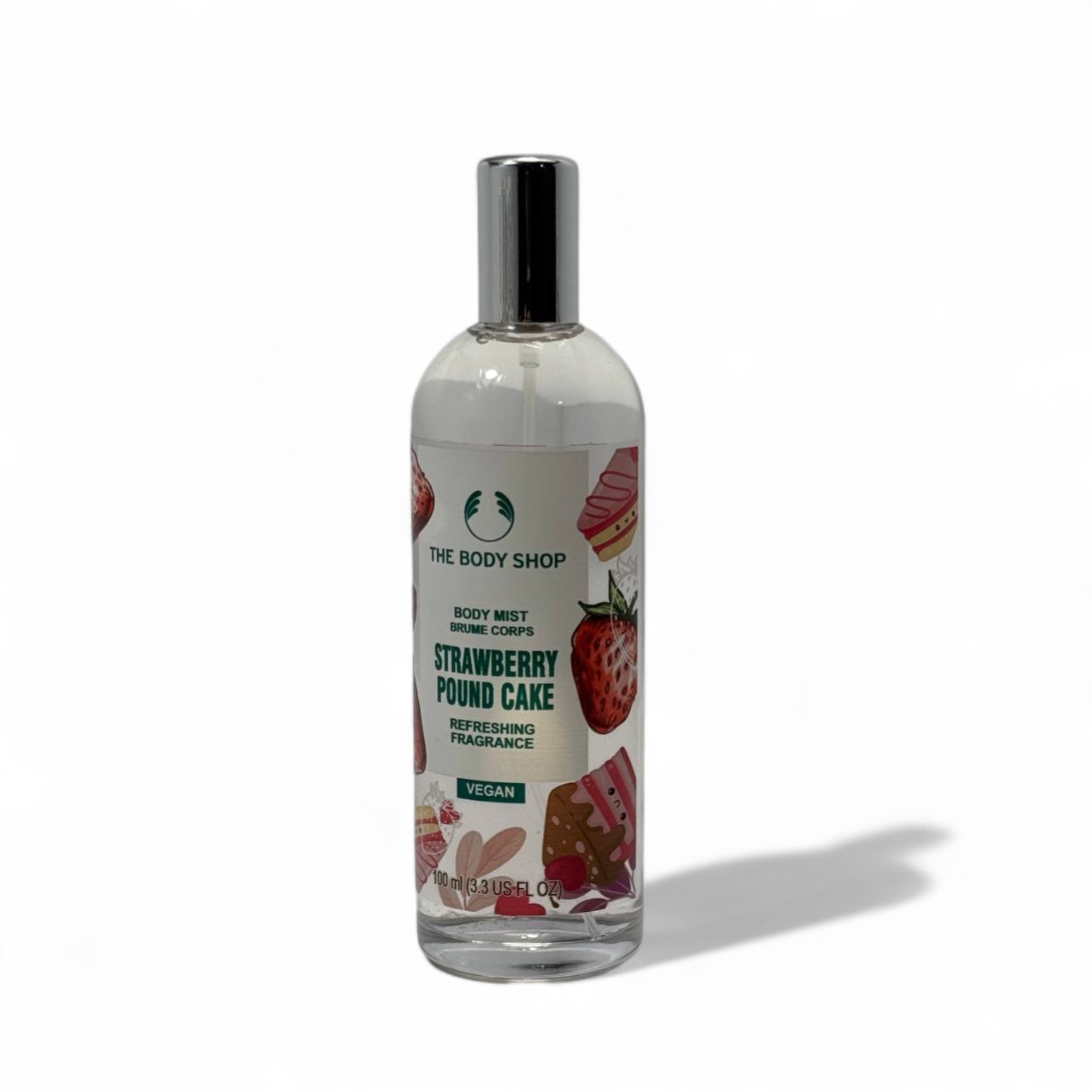 The Body Shop Strawberry Pound Cake Body Mist – 100ml Sweet & Refreshing Vegan Fragrance