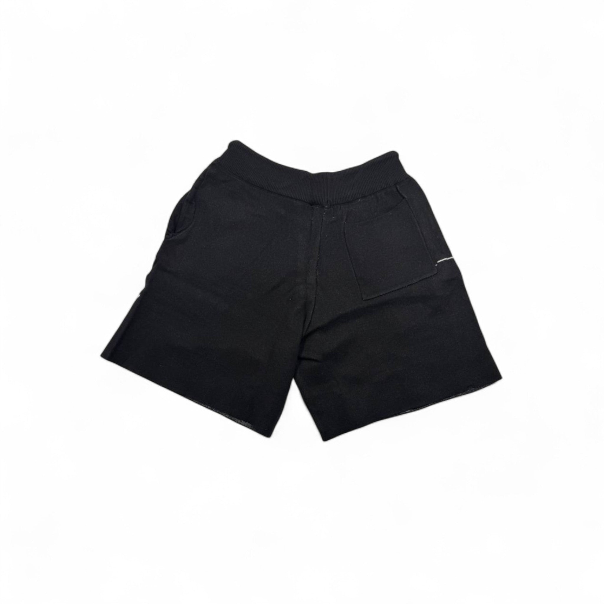 Rhude Black Logo Shorts – Bold Streetwear Style with Yellow Drawstring