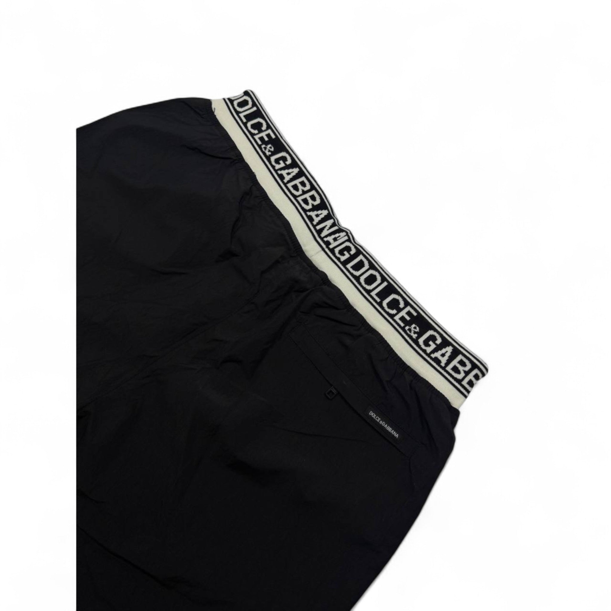 Dolce & Gabbana King Cartoon Black Swim Shorts – Iconic Designer Edition
