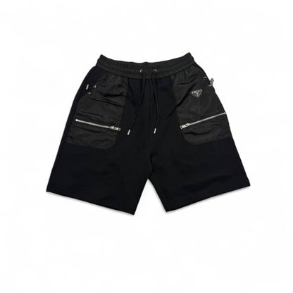 Prada Black Nylon Utility Shorts – Luxury Techwear Edition