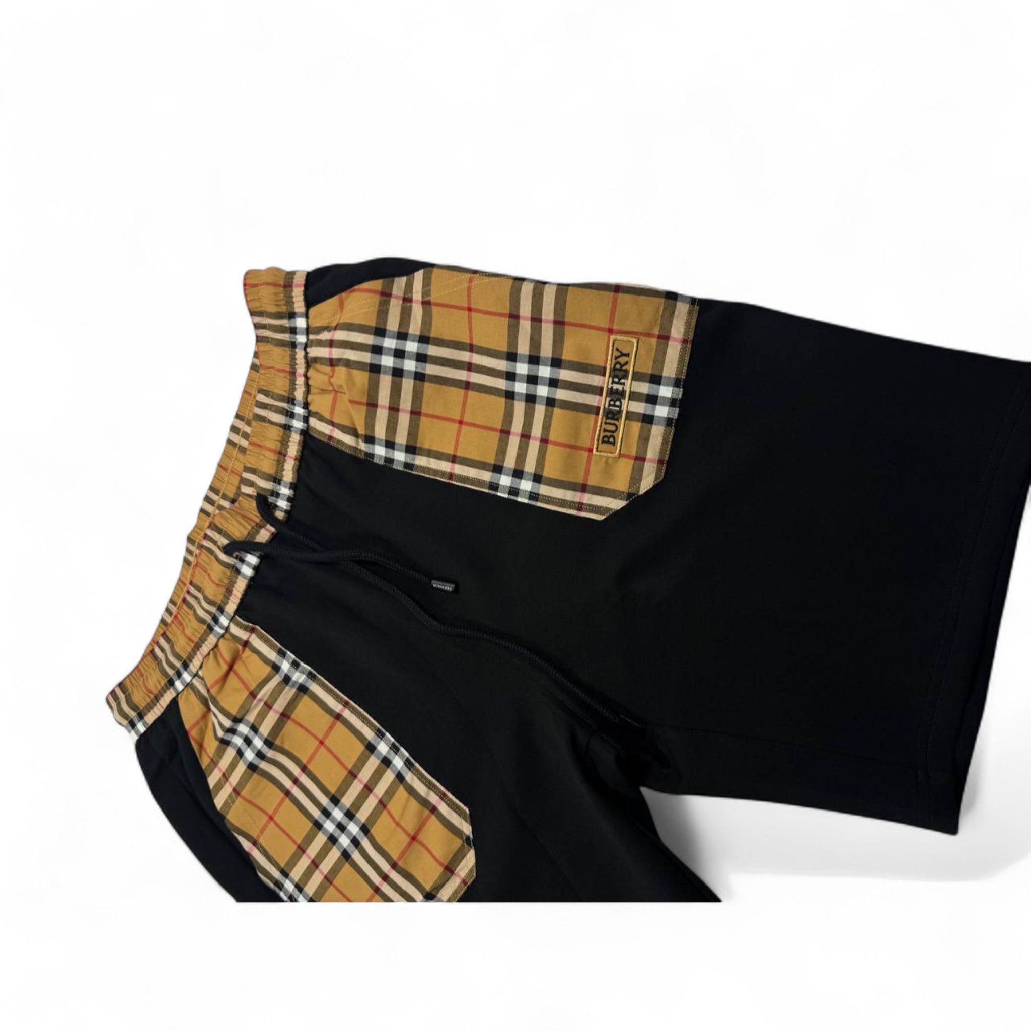 Burberry Vintage Check Panel Shorts – Black Luxe Edition