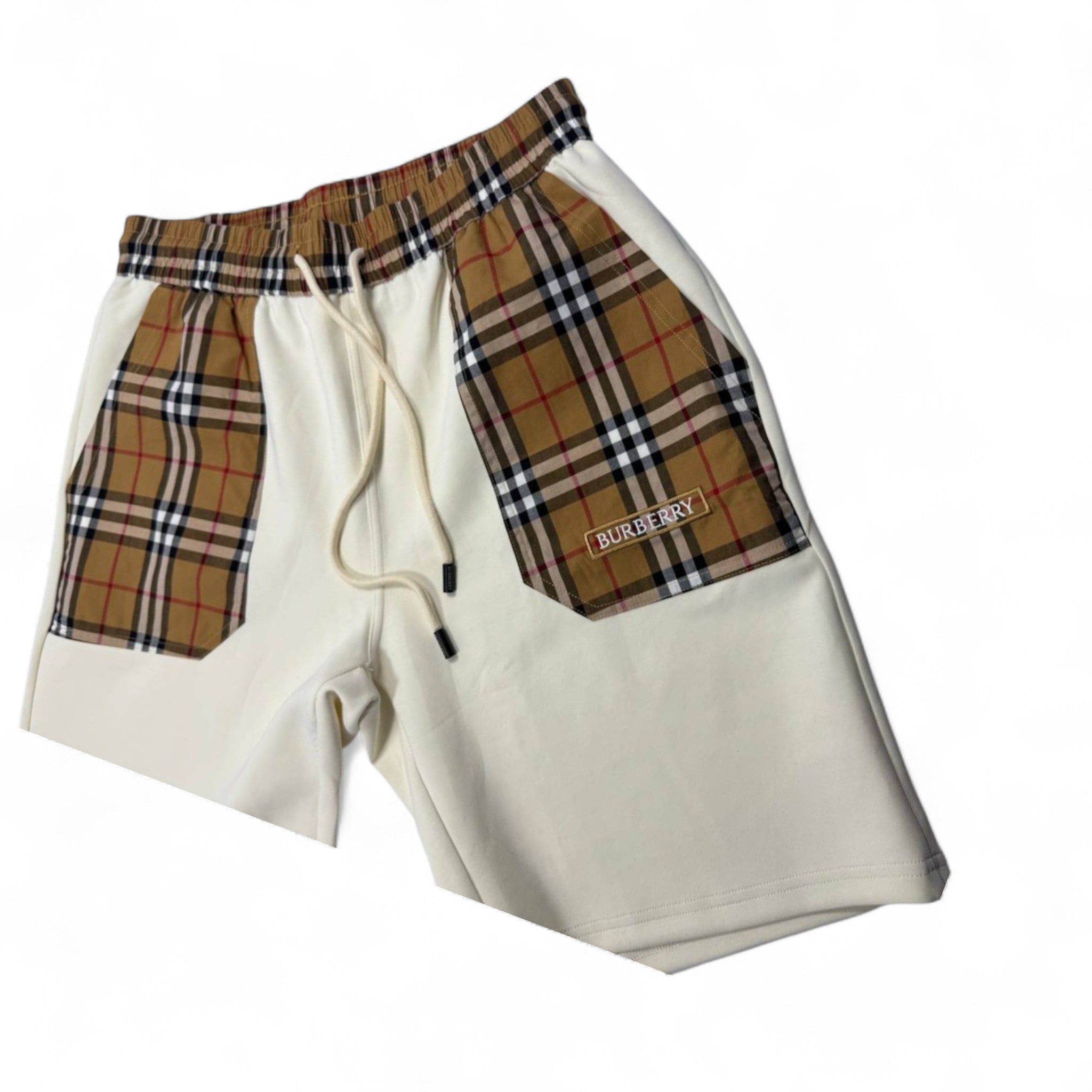 Burberry Vintage Check Panel Shorts – Cream Edition