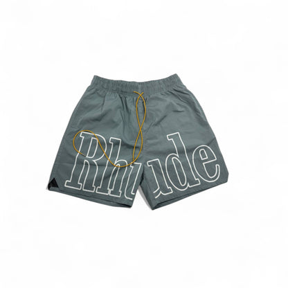 Rhude Grey Swim Shorts – Oversized Logo & Summer Vibe 🩶🌊