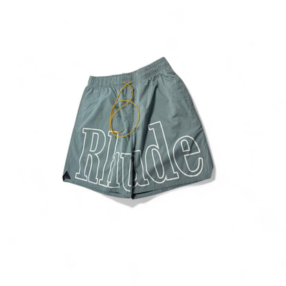 Rhude Grey Swim Shorts – Oversized Logo & Summer Vibe 🩶🌊