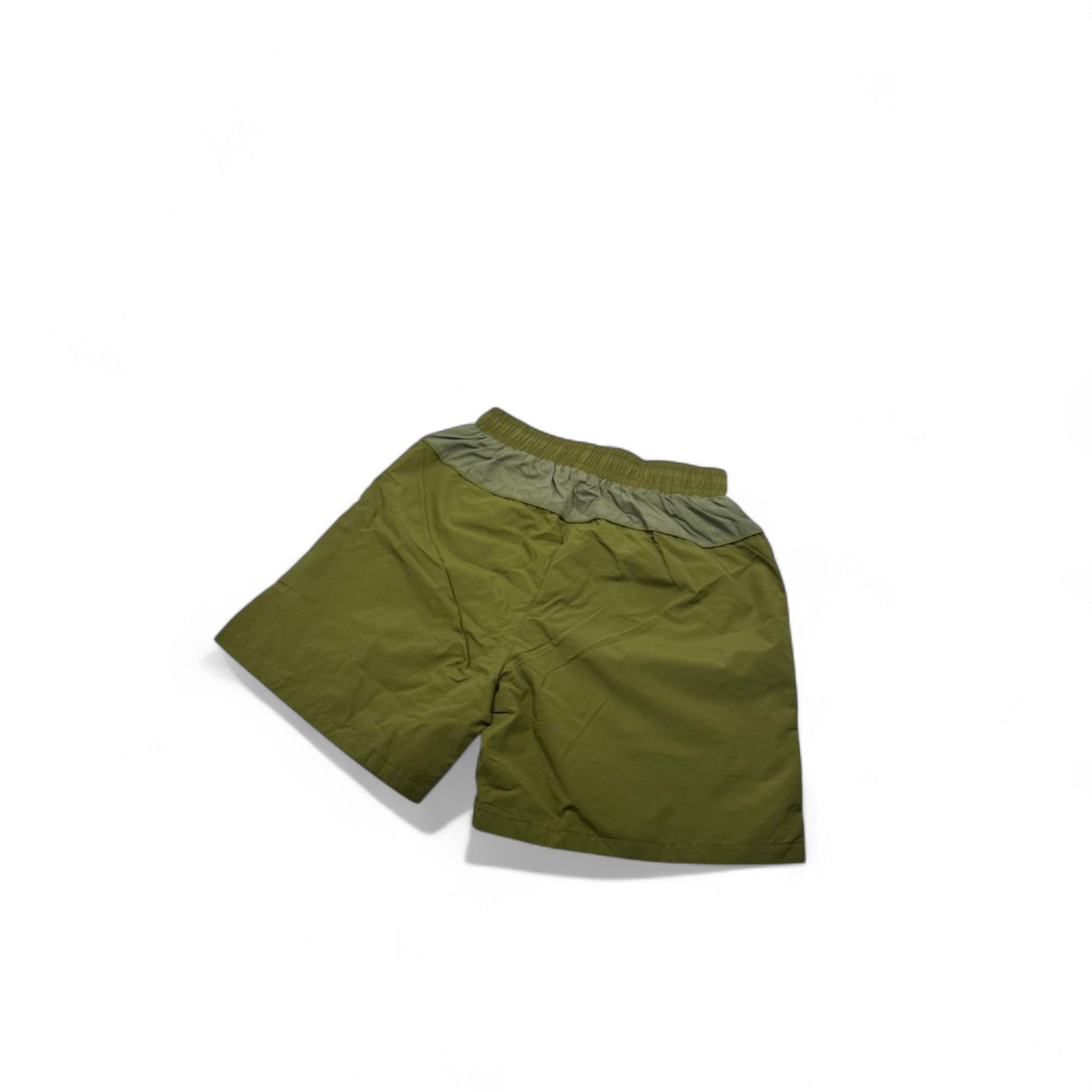 Rhude Olive Green Panel Swim Shorts – Urban Jungle Vibes 🌿💛