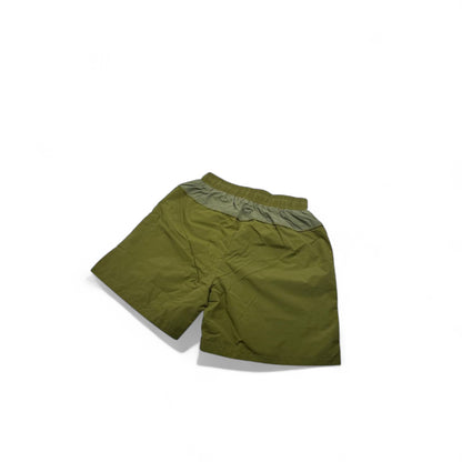 Rhude Olive Green Panel Swim Shorts – Urban Jungle Vibes 🌿💛