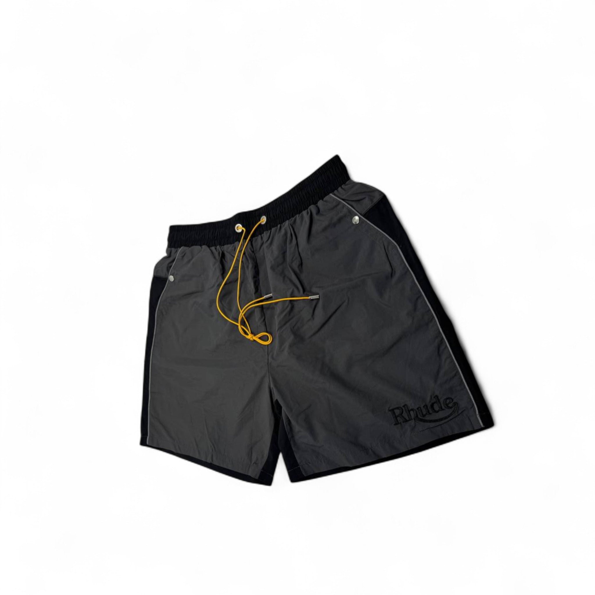 Rhude Charcoal Panel Swim Shorts – Street-Smart Minimalism 🖤🌊