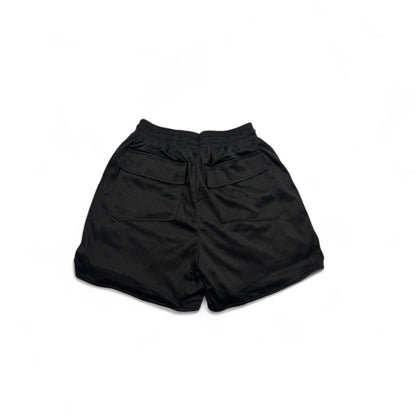 Rhude Black Statement Shorts with Silver Logo ✨🔥