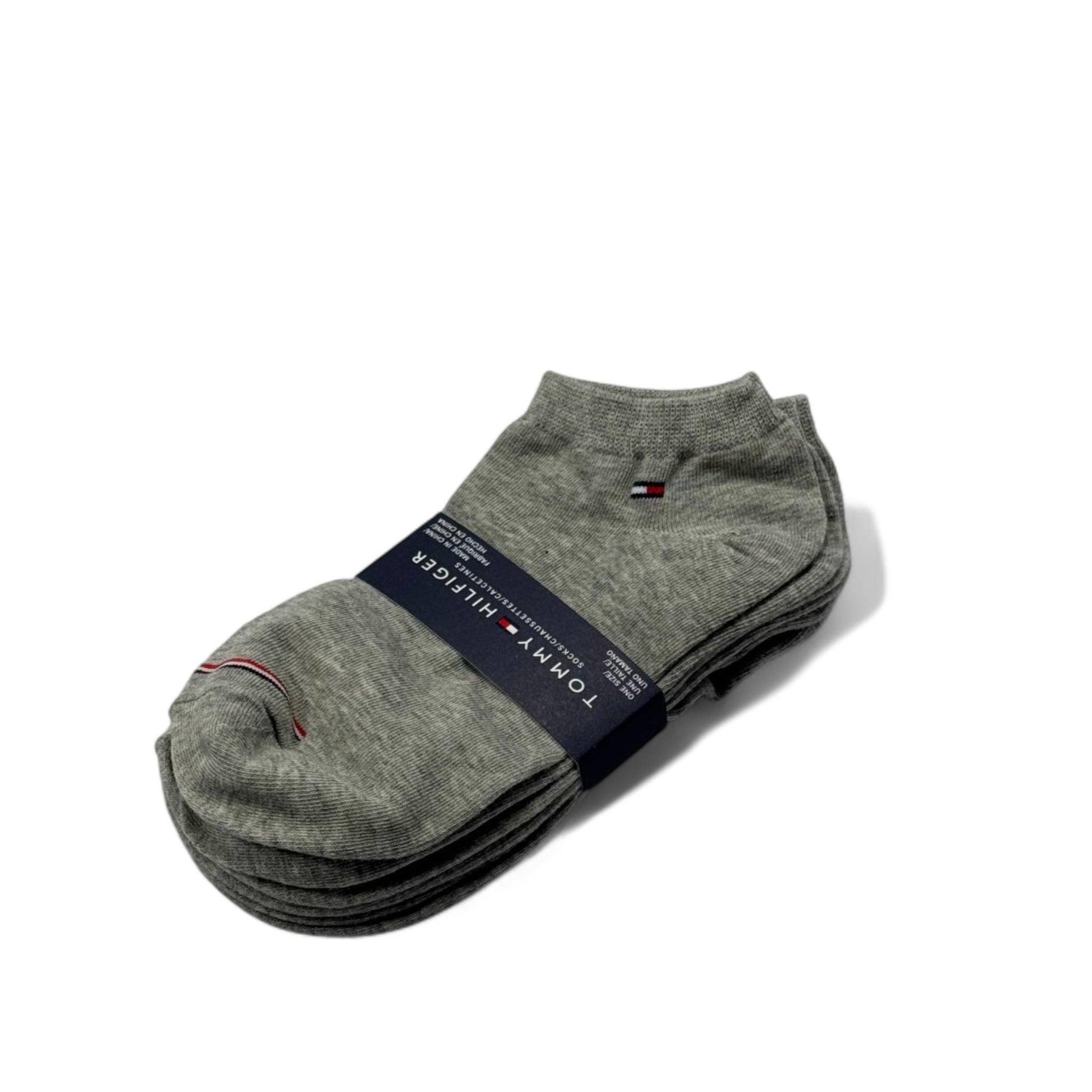 Tommy Hilfiger Ankle Socks – 3-Pack (Heather Grey)