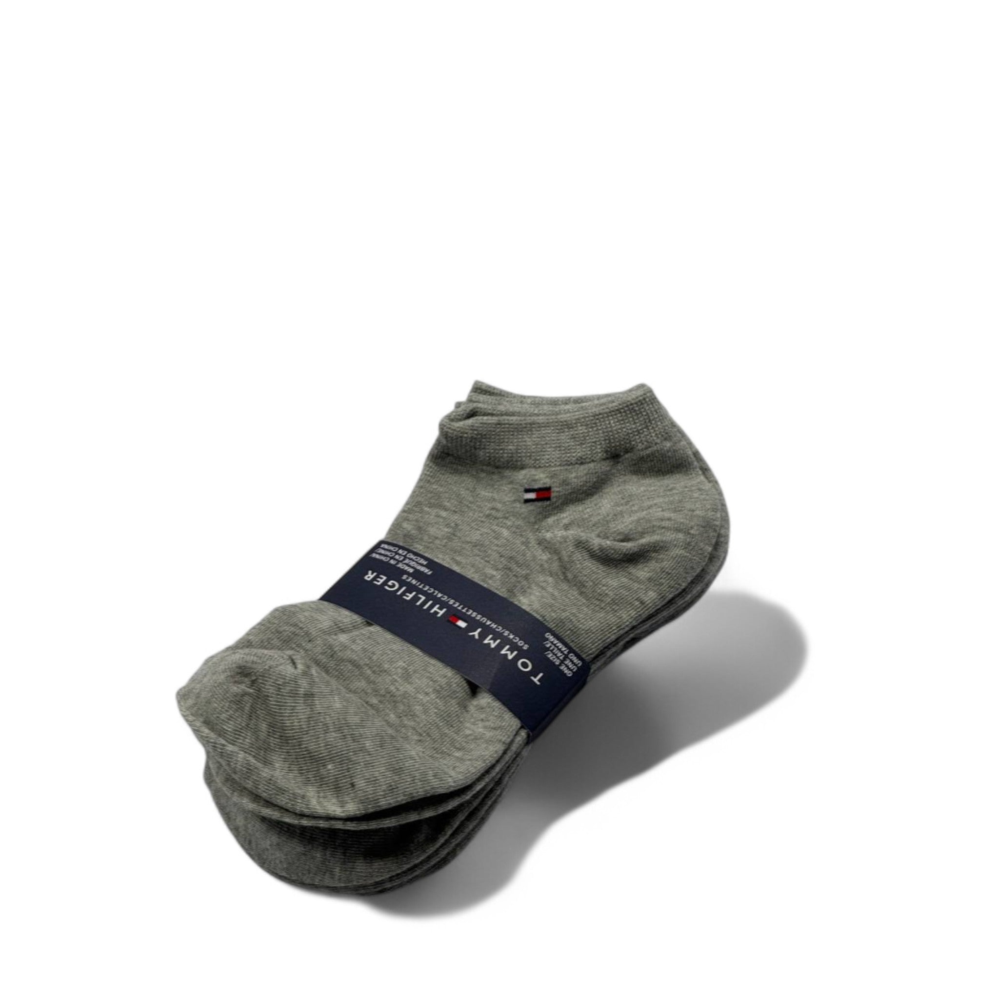 Tommy Hilfiger Ankle Socks – 3-Pack (Classic Grey)