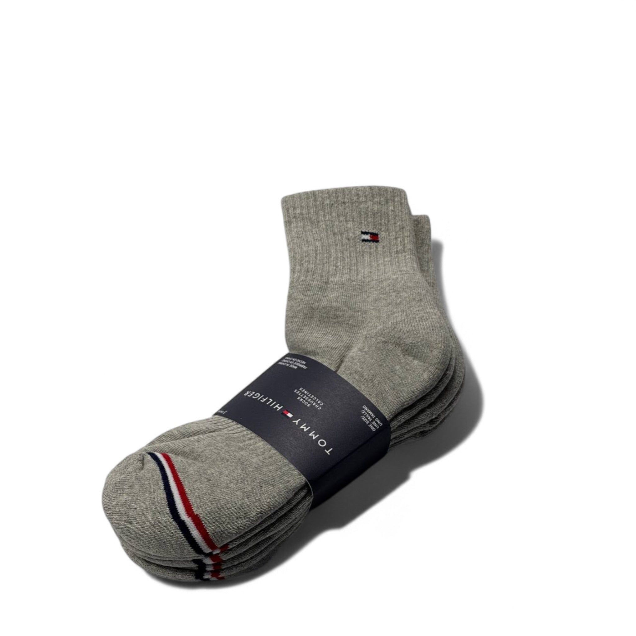 Tommy Hilfiger Crew Socks – 3-Pack (Elegant Grey)