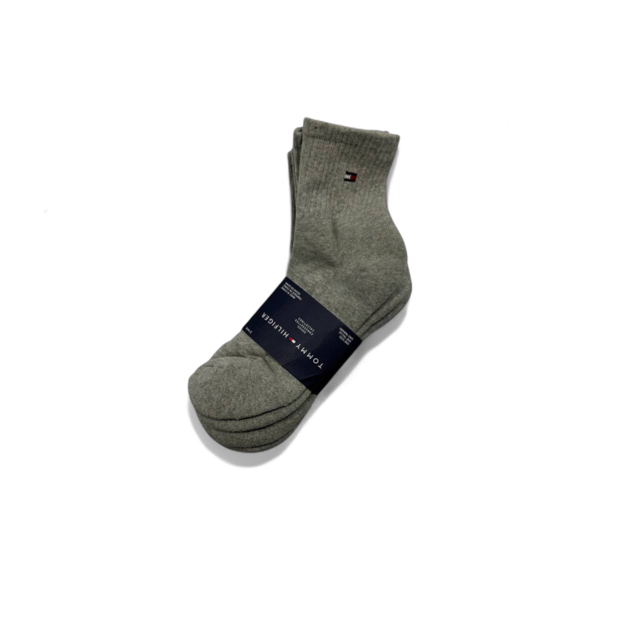 Tommy Hilfiger Classic Crew Socks – 3-Pack (Grey Label Edition)