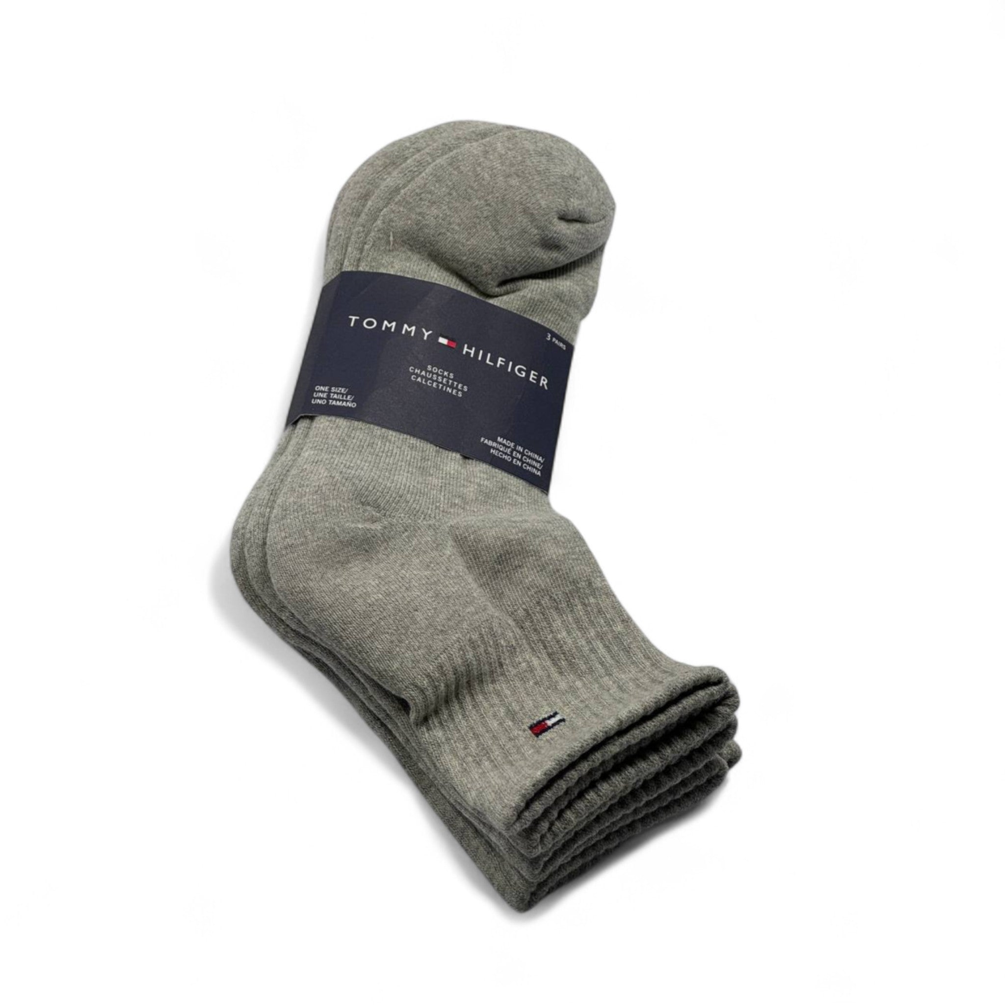 Tommy Hilfiger Classic Crew Socks – 3-Pack (Grey Label Edition)
