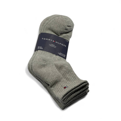 Tommy Hilfiger Classic Crew Socks – 3-Pack (Grey Label Edition)