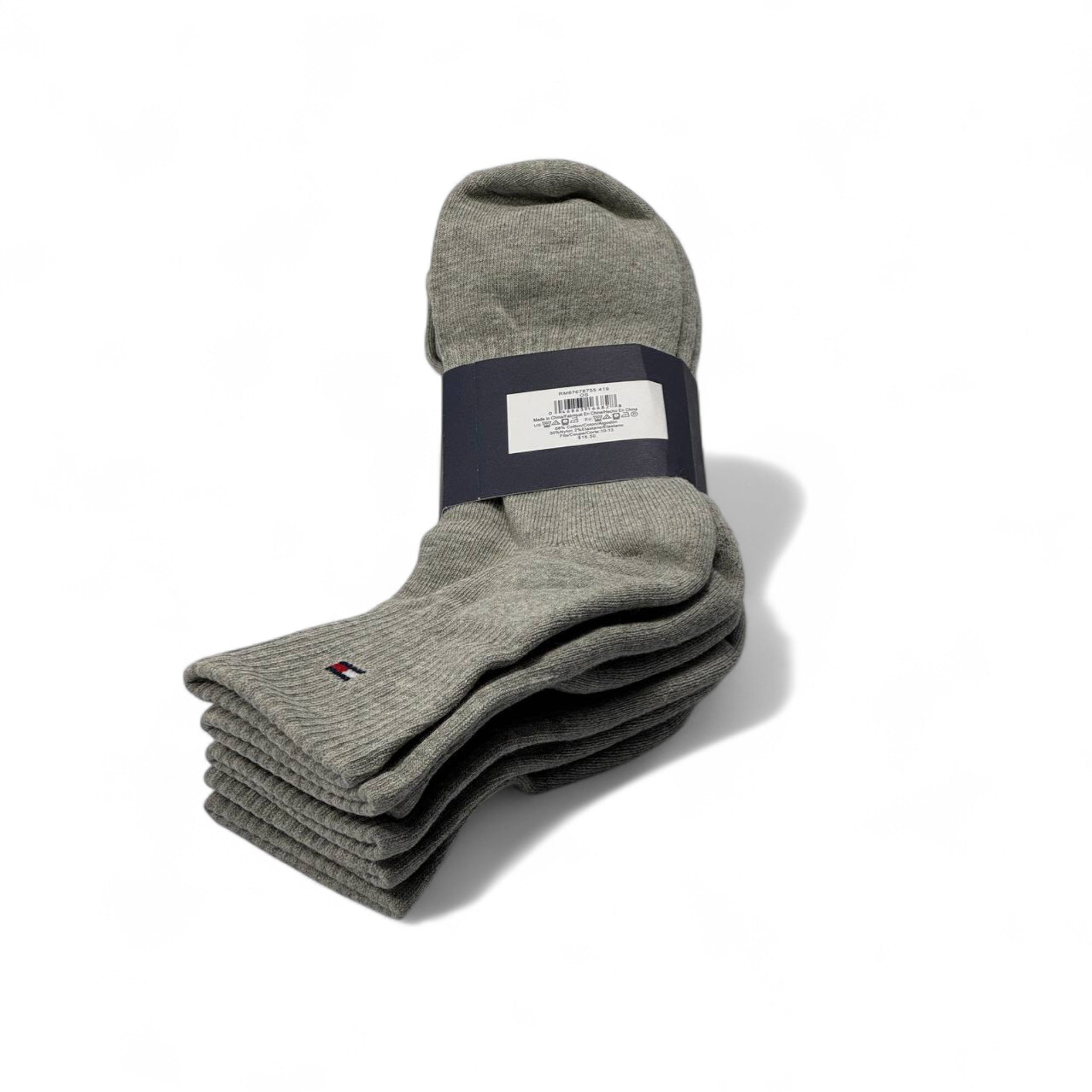 Tommy Hilfiger Classic Crew Socks – 3-Pack (Grey Label Edition)