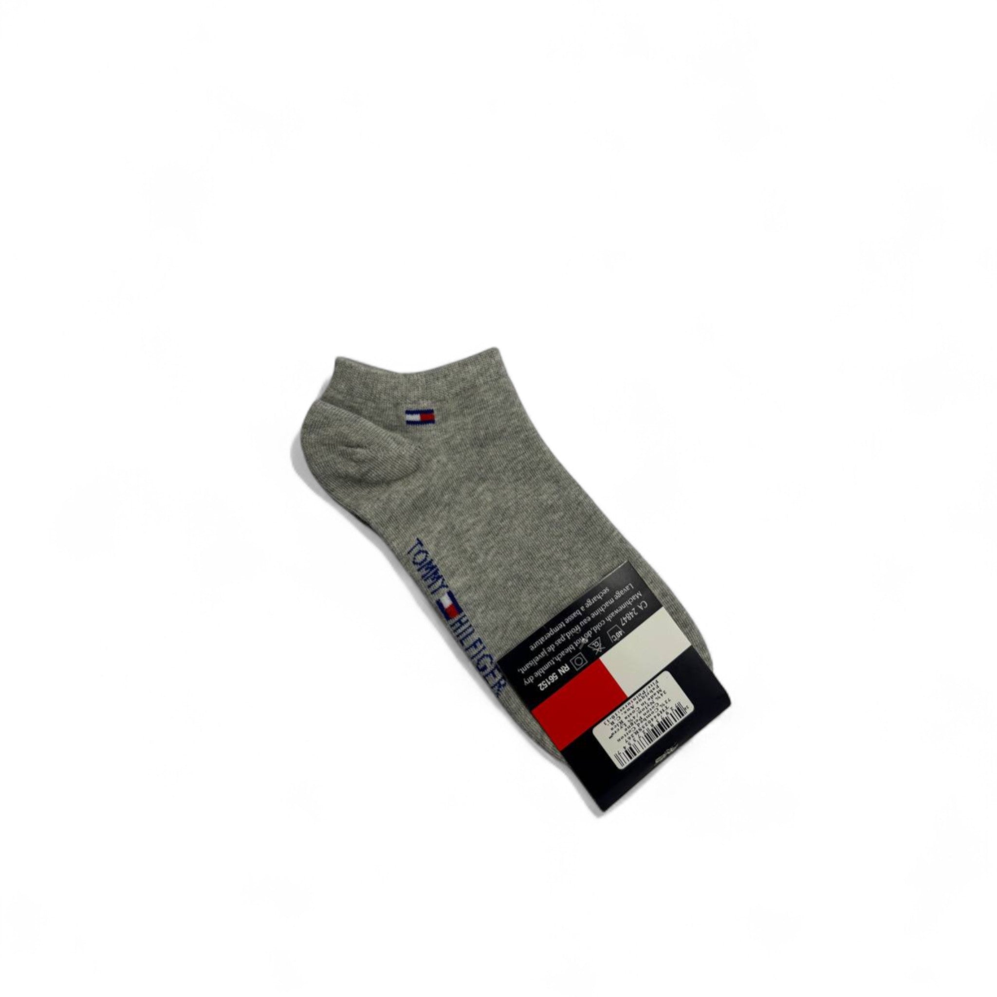 Tommy Hilfiger Grey Ankle Sock – Single Pair (Side Logo)