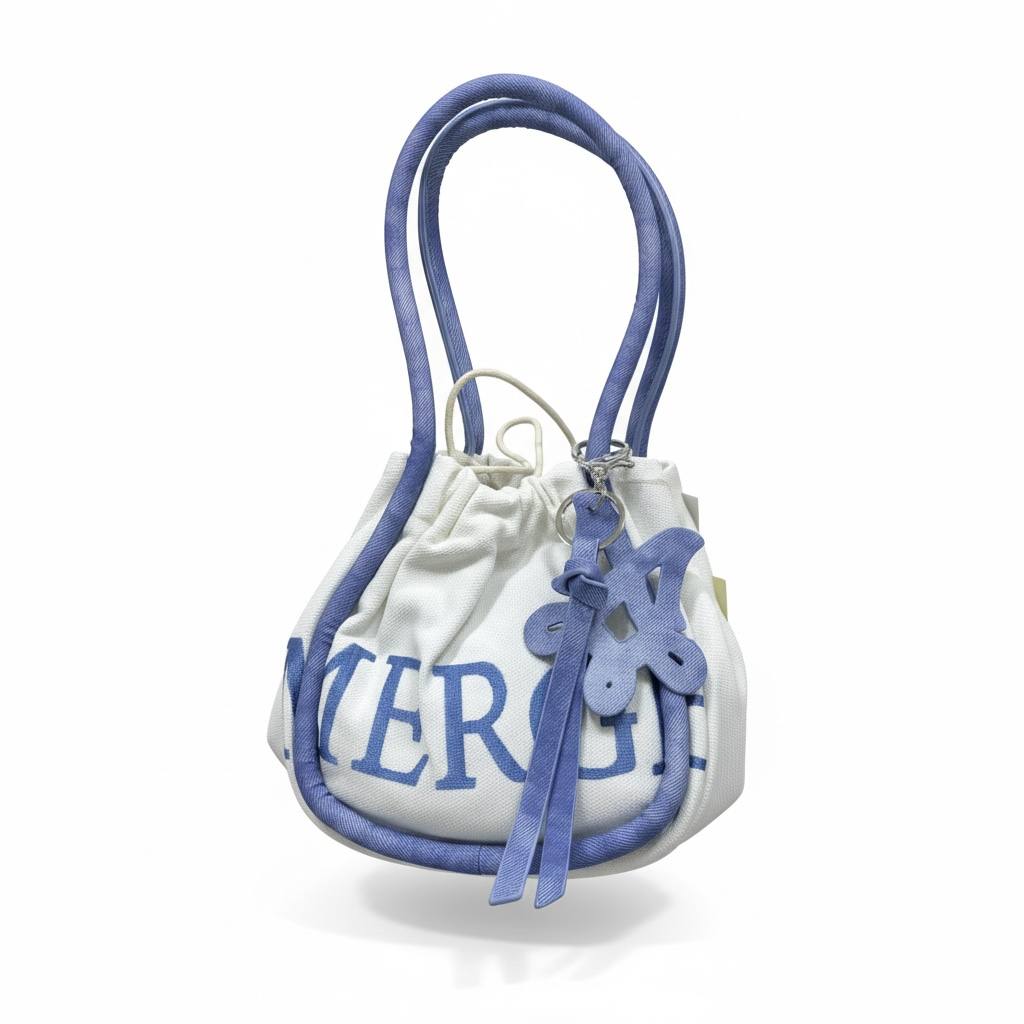 Super Sun Two-Tone Mini Bucket Bag 🤍💙