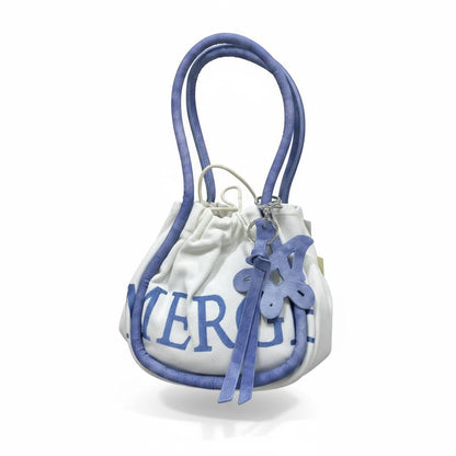 Super Sun Two-Tone Mini Bucket Bag 🤍💙