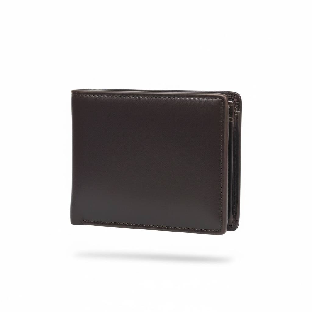 Calvin Klein Jeans Embossed Leather Bifold Wallet – Brown 🤎✨