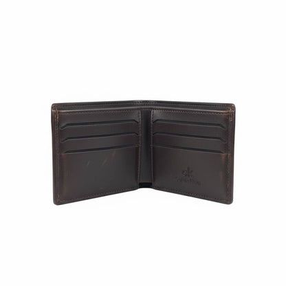 Calvin Klein Textured Embossed Leather Bifold Wallet – Brown 🖤✨