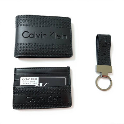 Calvin Klein Black Leather Wallet & Card Holder Gift Set 🖤✨